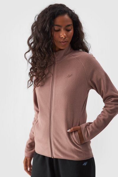 Moteriškas Reguliarus Fleece Su Apykakle 4F Béžinis 4FWMM00TFLEF294-83S