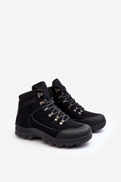 Chaussures de trekking doublées chaudes pour hommes noires Dysasha