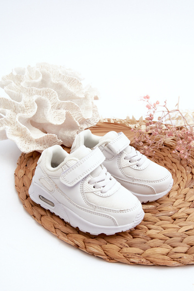 Baskets Enfant à Velcro Blanc Krissandra