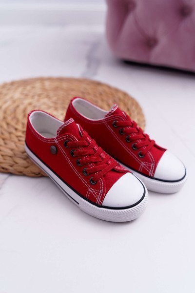 Baskets Jeunes Chaussures Femme Rouge Justika