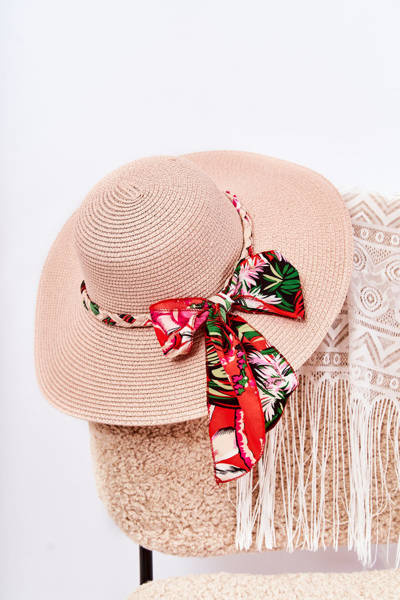 Chapeau Femme À Rayures Colorées Rose Marsela
