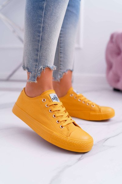 Baskets classiques pour femmes jaunes Ecoma