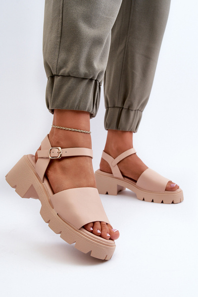 Sandales Femme à Talon Chunky Nude Dottiassa