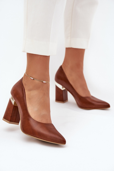 Ballerines en Cuir Lewski 3117 Marron Foncé