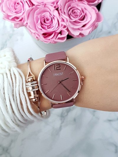 Women's Watch Ernest Claire Purple Gold Envelope