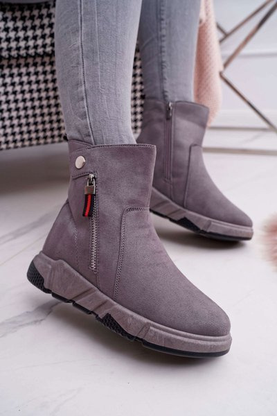 Bottes de sport pour femmes, gris réchauffé, SJ1938 Nefera