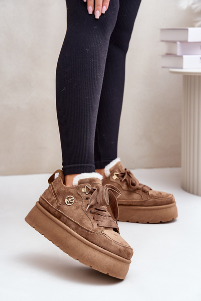Bélelt Női Platform Sneaker Barna Velarisea