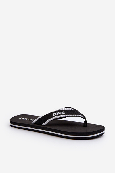 Schwarze Herren Flip-Flops Big Star NN174621