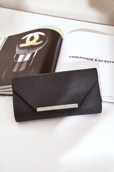 Elegante Clutch Mit Glitzer Schwarz Remiala