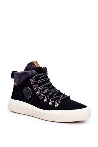Baskets Homme Daim Cuir Big Star Noir GG174330