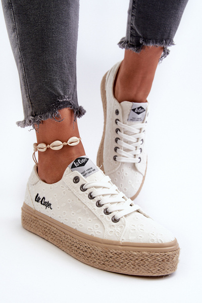 Trainers With Braid Lee Cooper LCW-24-44-2410 White