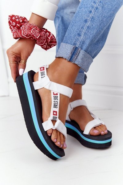 Foam Sandals On A Platorm Big Star HH274A087 Black-White