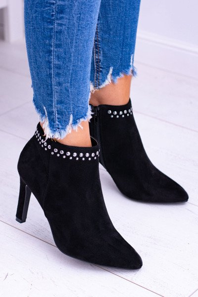 Bottes à talons aiguilles noires pour femmes Nity Bemi
