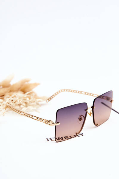 Square Sonnenbrille Prius V508 Gold & Blau Rosa