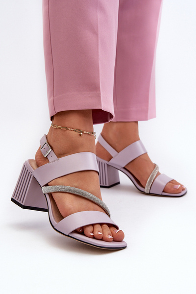 Damen elegante Sandalen mit Stiletto-Absatz Lila D&A MR38-549