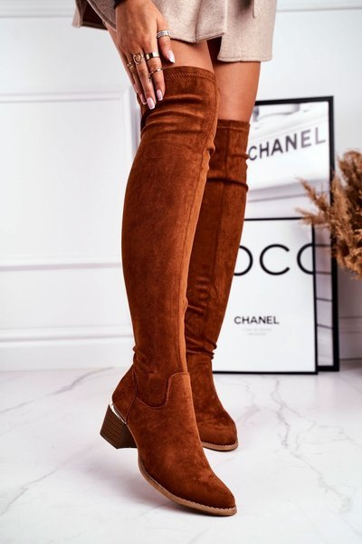 Cuissardes femme éco-daim camel Can't Stop