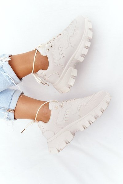 Damen Big Sole Sneakers Beige New York
