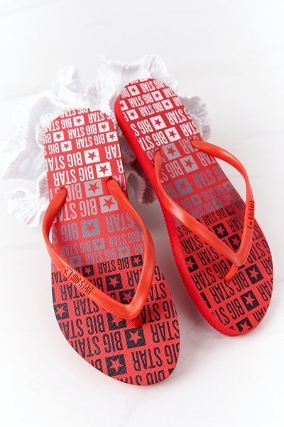 Tongs Sliders Femme Big Star FF274A305 Rouge