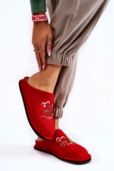 Chaussons domestiques Big Star KK276017 Rouge-Beige