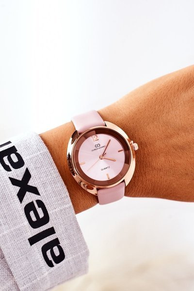 Montre Sur Bracelet Cuir Giorgio&Dario Rose