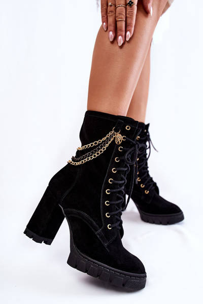 Zomšiniai suvarstomi batai Lewski Shoes 3244 / G Black