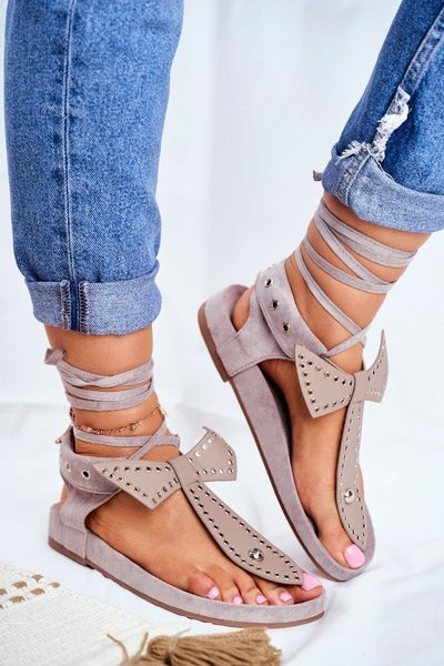 Lu Boo női szürke, többszintes szandál Flip Flops Mara