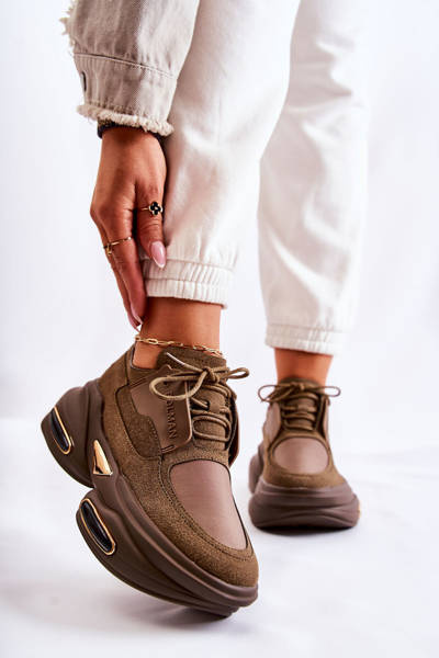 Women's Sport Sneakers Khaki New Horizon