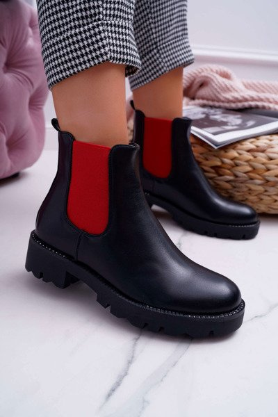 Bottes pour femmes Bottes à talons aiguilles Caoutchouc rouge Noir Superpower