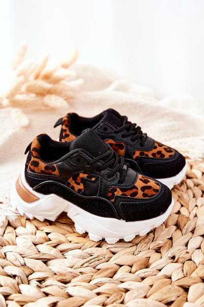 Kinder Sportschuhe Turnschuhe Braun/Schwarz Nila