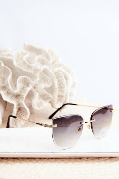 Lunettes de soleil UV400 Femme Doré-Noir