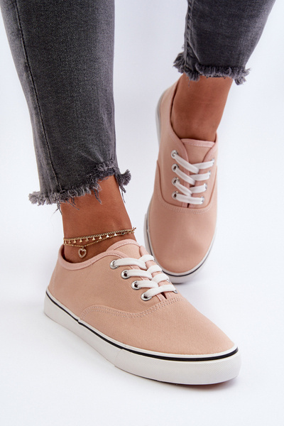 Baskets classiques en toile rose pour femmes Olvali