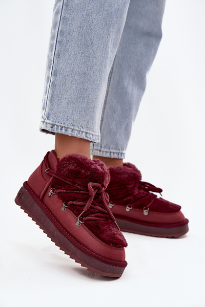 Niedrige Schneestiefel mit Fell D.Franklin DFSH370011 Bordeaux