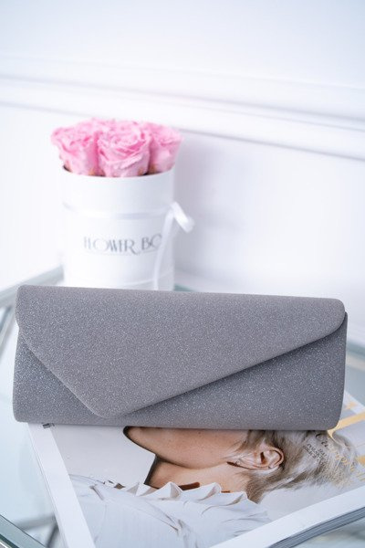 Women's Glitter Handbag Gray Clutch Bag