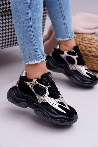Chaussures de sport pour femmes Big Star de Daniel Lopez Noir Or FF274A524
