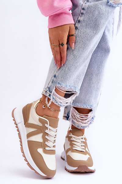 Chaussures De Sport Basses Femme Beige Elliot