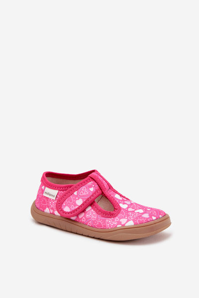 Barefoot Papucs Lányoknak Szívvel Velcro Milami Fuksziás Talirae