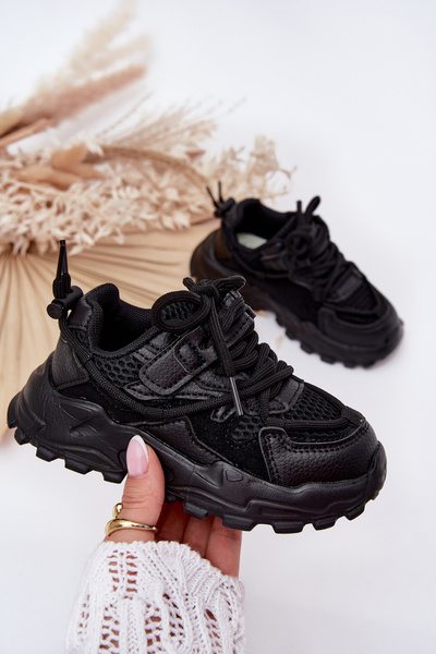 Sportliche Kindersneaker Schwarz Tilvianea
