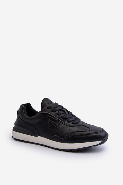 Baskets en cuir pour hommes BIG STAR NN174287 Noir