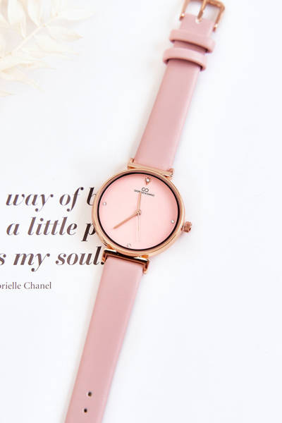 Montre Classique Pour Femme Sur Bracelet Cuir Giorgio & Dario Rose