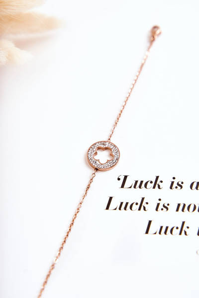 Női hírességek karkötő virág és strassz rózsa arany