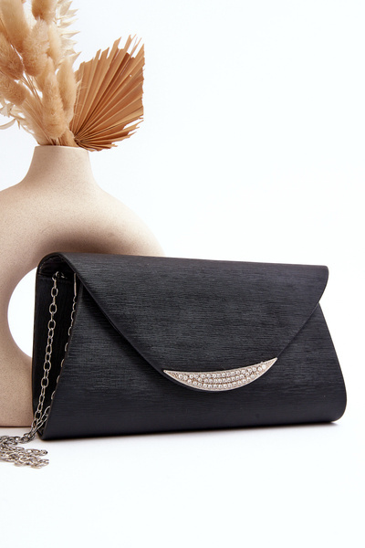 Elegante Clutch-Tasche mit Kette Edela Schwarz Zarani