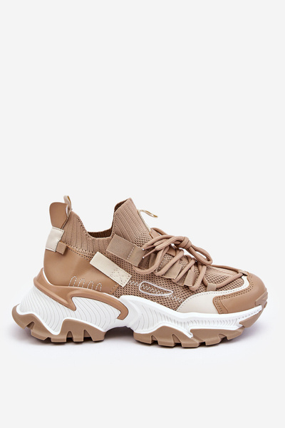 Baskets chaussettes femme Beige foncé Keaton