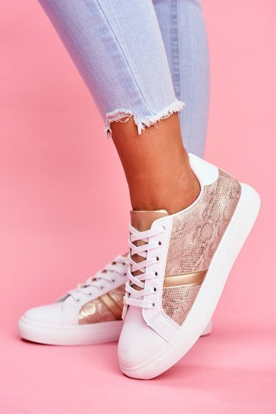 Damen Sport Elegante Schuhe Weiß Mohn
