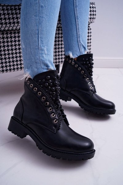 Bottes Femme Avec Perles Warm Black Memer