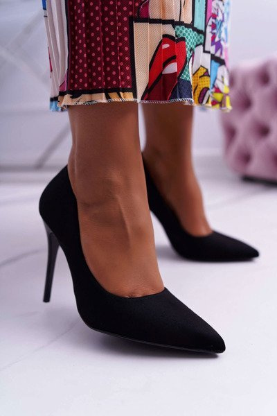 Escarpins en daim pour femmes noirs Yanna