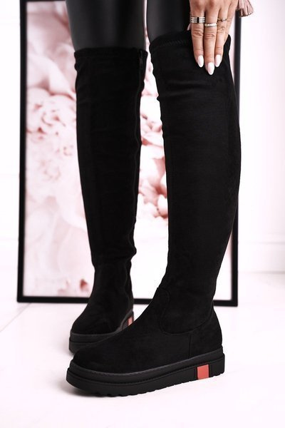 Women's High Boots Above The Knee Suede Black Gracelyn