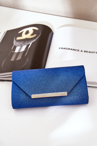 Élégant Sac Pochette Avec Paillettes Bleu Remiala