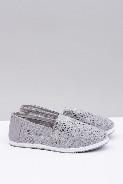 Schnürer Grau Damen Ballerinas Little Sugar