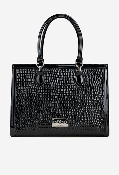 Lacktasche mit geprägtem Muster NOBO BAG6150-M20 Schwarz