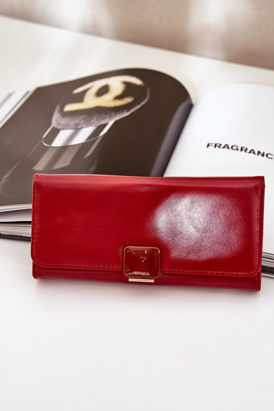 Portefeuille Femme Écologique Lisse Rouge Erolia